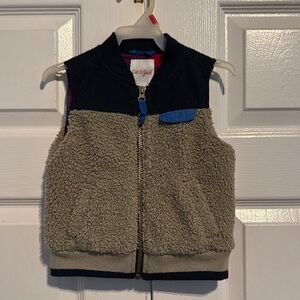 Cat & Jack Fleece Vest with Blue Trim